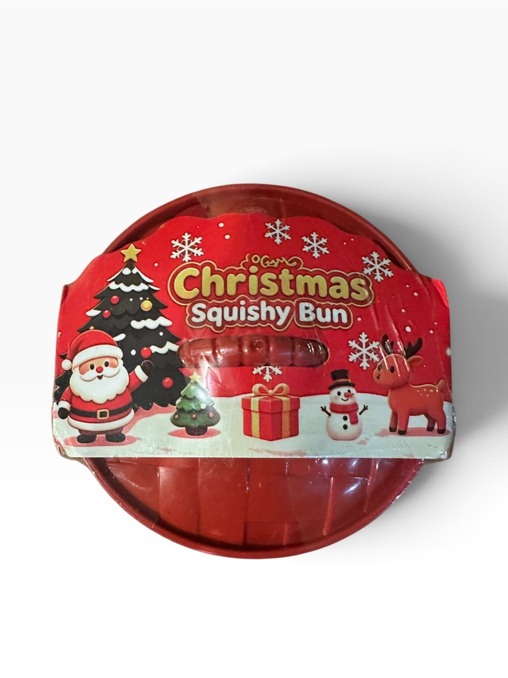 Christmas Squishy Bun - Red Holiday squishy Toy